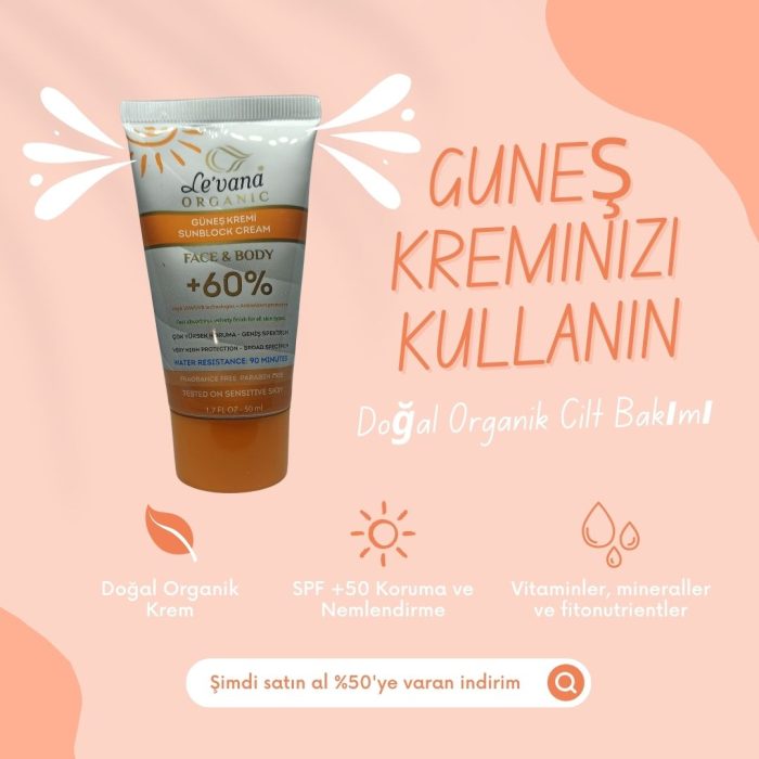 ☀️ Güneş Kremi – Parlayan ve Korunan Bir Cilt İçin Doğal SPF50 Formül - Image 3